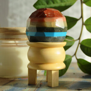 Gemstone Faceted Healing Ball & Stand - Seven Chakra  (GHB-01)