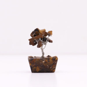 Mini Gemstone Trees On Orgonite Base - Tigereye (15 stones)  (MGemT-03)