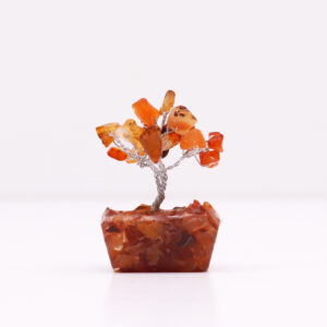 Mini Gemstone Trees On Orgonite Base - Carnelian (15 stones)  (MGemT-07)