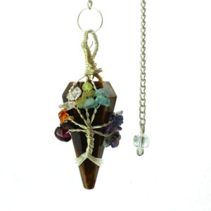 Magic Pendulum - Seven Chakra - Tigereye  (GemMP-28)