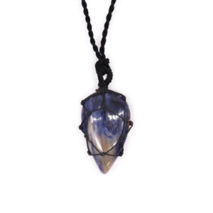 Laced Gemstone Teardrop Pendant - Sodalite (LGemP-03)