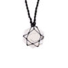 Laced Gemstone Hexagon Pendant - White Howlite  (LGemP-06)