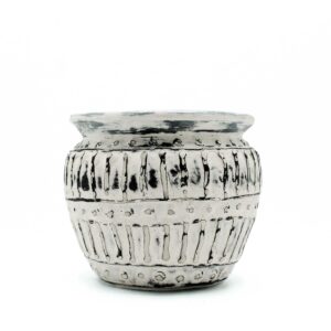 Greek Clay Plant Pot  - Cream 12cm  (BCV-16)