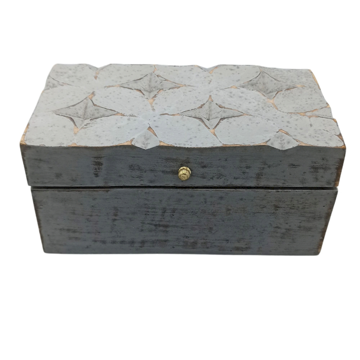Vintage Deco - Multi Purpose Box - 22x12x10cm - Grey Star (VDBox-01)