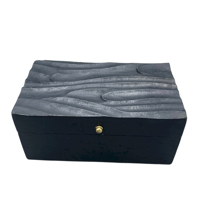 Vintage Deco - Multi Purpose Box - 22x12x10cm - Black Swirls (VDBox-03)