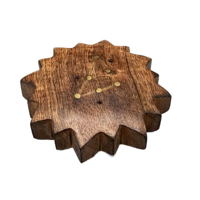 Engraved and Brass Zodiac Sign Incense Burners - Sun  (ISH-236M)