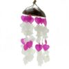Coconut & Capiz Windchimes - Pink and White Mix Shapes - 35cm  (Copi-12)