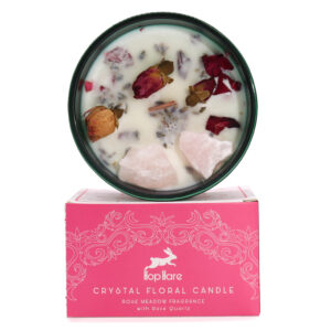 Hop Hare Crystal Magic Flower Candle - The Lovers  (HHC-01)