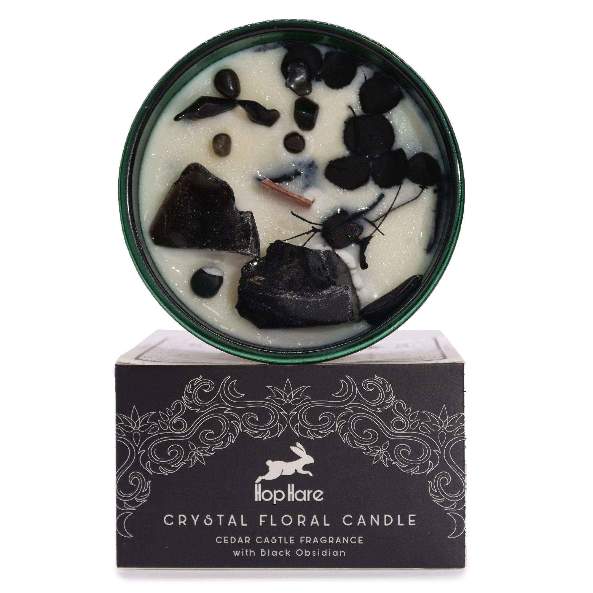 Hop Hare Crystal Magic Flower Candle - The King of Swords (HHC-07)