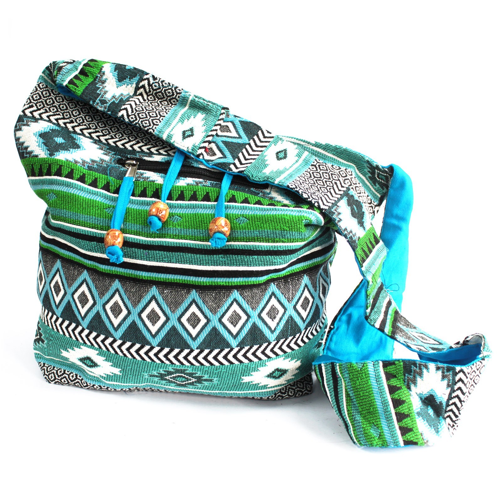 Jacquard Bag - Teal Student Bag (JNS-07)