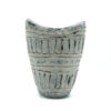 Wide Neck Shaped Vase - Cream 22cm  (BCV-14)