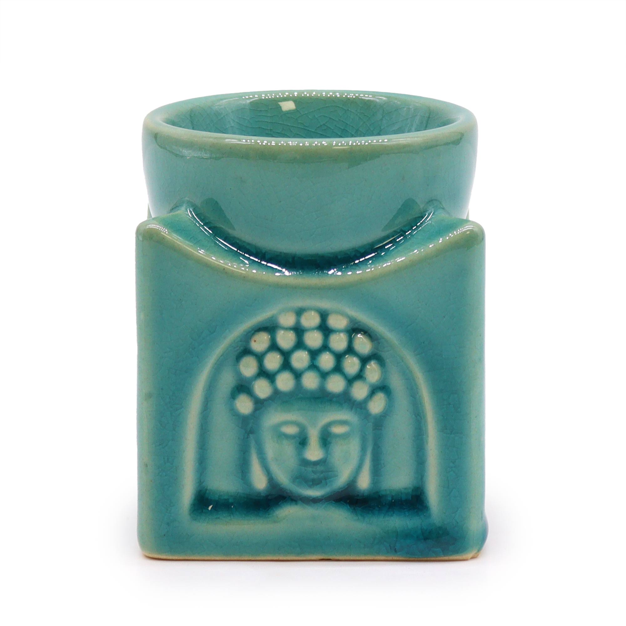 Square Buddha Burner - Soft Turquoise  (OBBB-13)