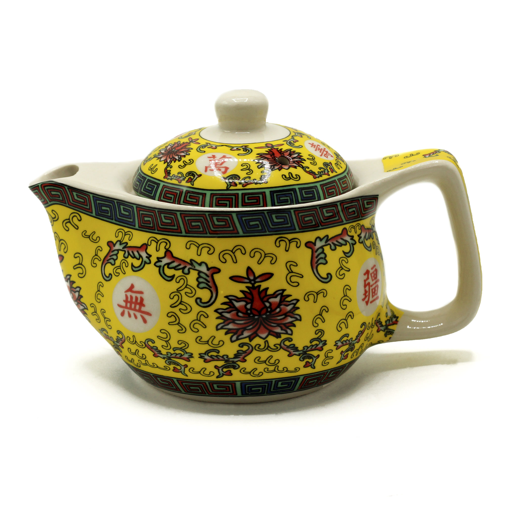 Small Herbal Teapot - Long Life Oriental Design  (TeaP-09)