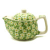 Small Herbal Teapot - Green Daisy  (TeaP-14)