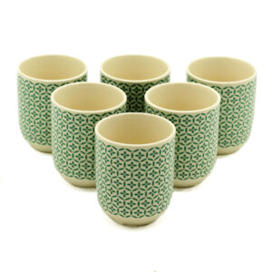 Herbal Tea Cups - Green Mosiac (TeaP-18)