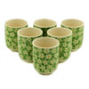 Herbal Tea Cups - Green Daisy  (TeaP-21)