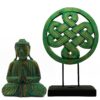 Buddha Feng Shui Set - Mandala - Green  (BFSS-05)