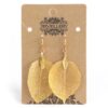 Earrings - Bravery Leaf - Gold  (POT-13B)