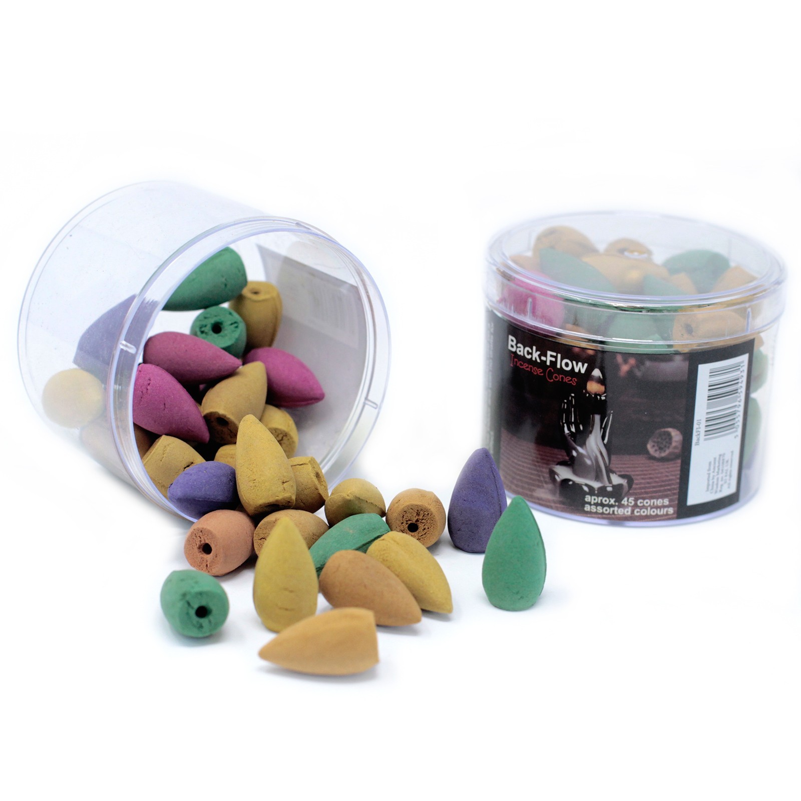Tub of Assorted Back Flow Incense Cones (aprox 45) (BackFI-01)