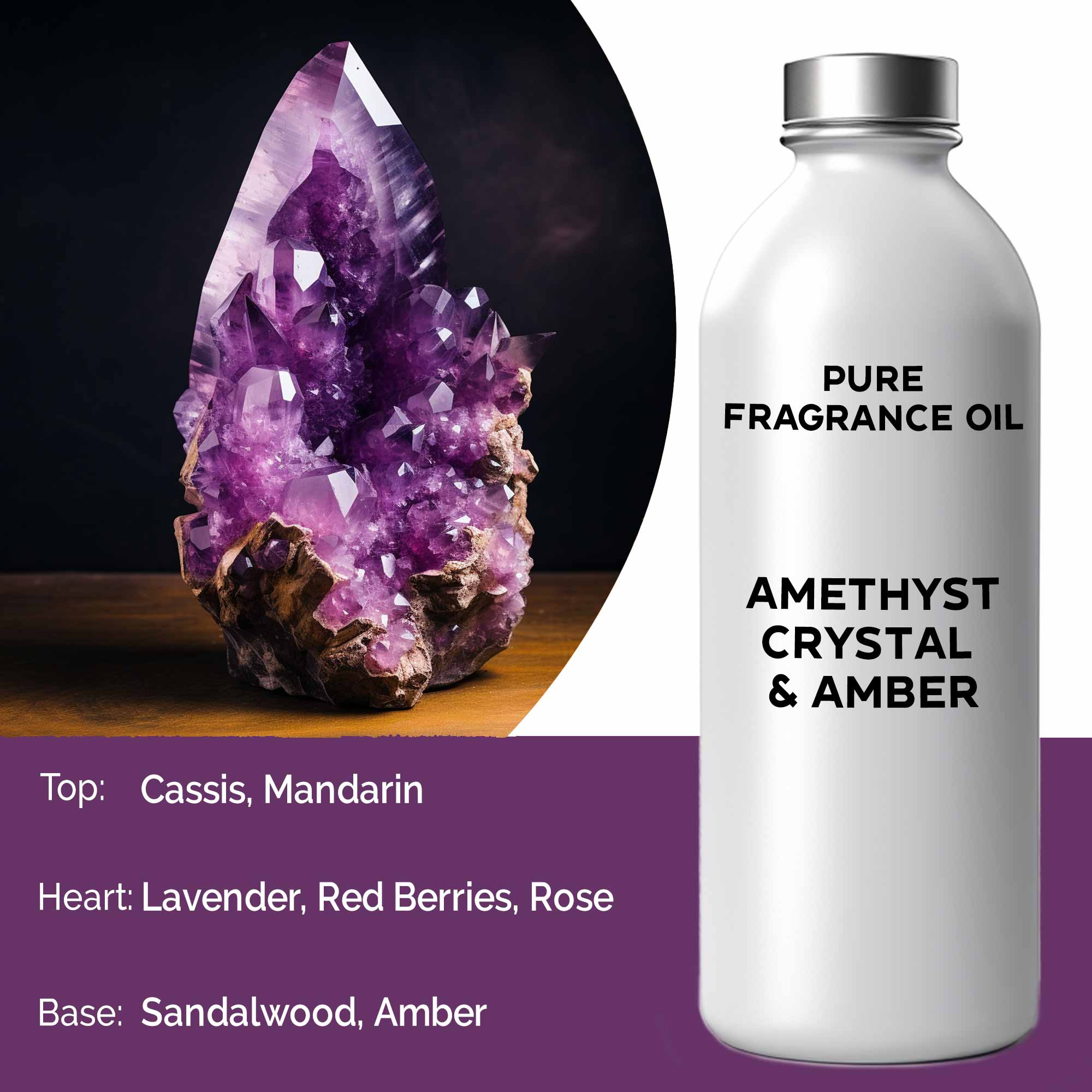 500ml (Pure) FO - Amethyst Crytal & Amber (FOBP-235)