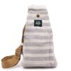 Body Cross Bag Natural Cotton - Grey & White  (BCrB-01)