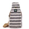 Body Cross Bag Natural Cotton -  Black & White  (BCrB-04)
