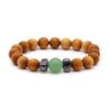 Cedarwood Sacral Chakra Bangle with Aventurin  (CWBG-02)