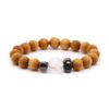 Cedarwood Crown Chakra Bangle with Clear Quartz  (CWBG-07)