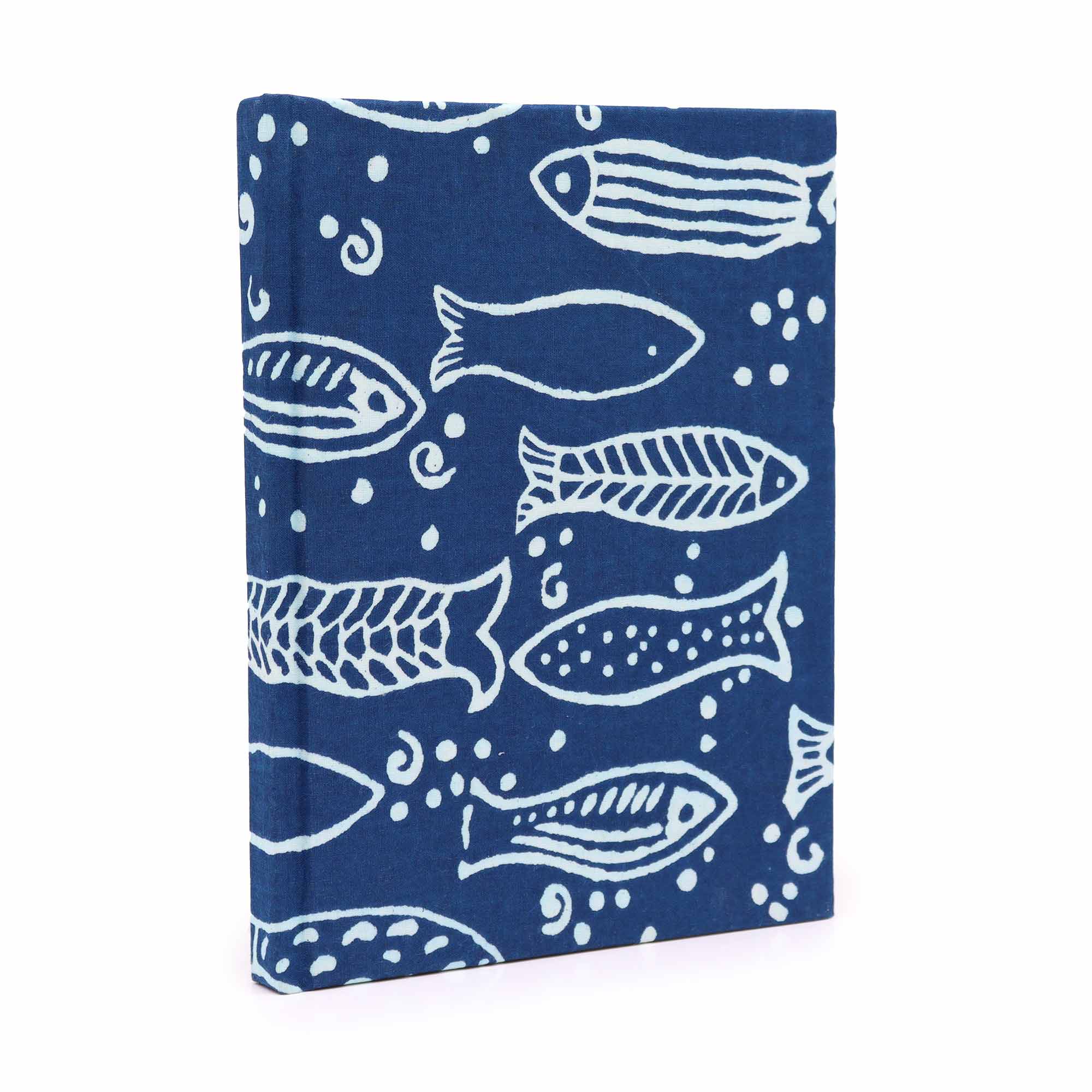 Cotton Bound Notebooks 20x15cm - 96 pages - Indigo Fish  (CBN-03)