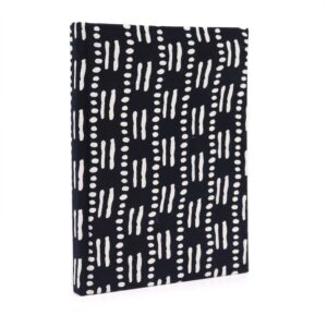Cotton Bound Notebooks 20x15cm - 96 pages - Black Dots & Dashes (CBN-06)