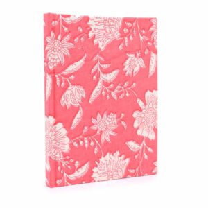 Cotton Bound Notebooks 20x15cm - 96 pages - Pink Floral  (CBN-07)