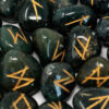 Runes Stone Set in Pouch - Bloodstone  (Rune-07)