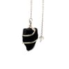 Raw Gemstone Pendulum - Black Agate  (SpecMP-57)