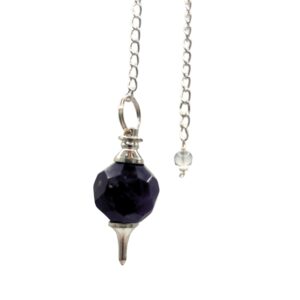 Faceted Gemstone Pendulum - Amethyst  (SpecMP-59)
