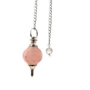 Faceted Gemstone Pendulum - Rose Quartz  (SpecMP-61)