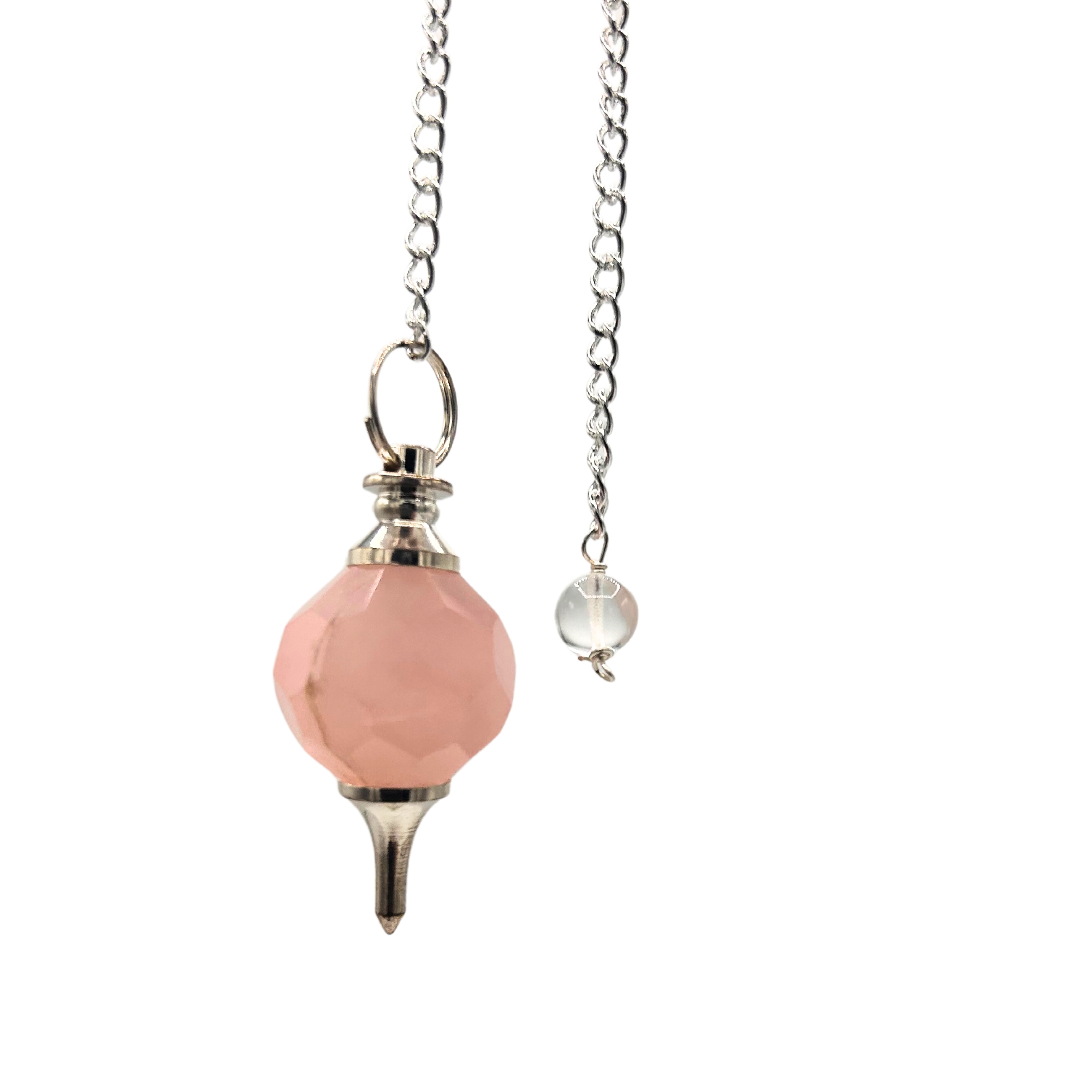 Faceted Gemstone Pendulum - Rose Quartz (SpecMP-61)