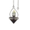 Gemstone Lantern of Life Pendulum - Amethyst & Rock Quartz  (SpecMP-66)