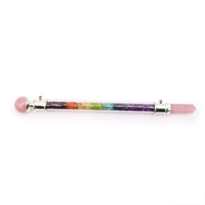 7 Chakra Crystal Healing Wand - Rose Quartz (HWand-59)
