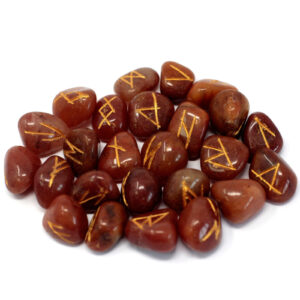 Runes Stone Set in Pouch - Red Aventurine  (Rune-39)