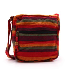 Lrg Nepal Sling Bag (Adjustable Strap) - Sunset Reds (NSBag-15)