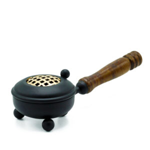 Medium Iron Censer Incense Burner - Gold detail  (BIB-15)