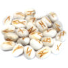 Runes Stone Set in Pouch - White Agate  (Rune-47)