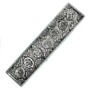 Polished Aluminium Chakra Long Incense Holder 23cm (PAIH-11)