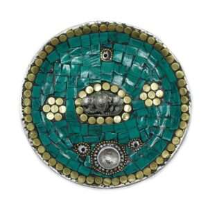 Ganesh Plate Tibetan Decor Cone & Stick Holder  (TDIH-07)
