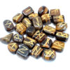 Runes Stone Set in Pouch - Tiger Eye  (Rune-52)