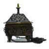 Brass Tibetan Burner - Eight Symbols Square Hanging Pot  (ATIH-05)