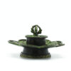Brass Verdigris Tibetan Cone & Incense Holder - Eight Symbols  (ATIH-07)