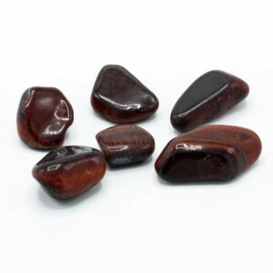 Bag of 6 African Gemstone Tigers Eye - Red - Size 8 - 30mm (KG) (ATumbleL-25)