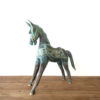 Large Gold & Turquoise Horse 32 cm  (VINTEP-09)