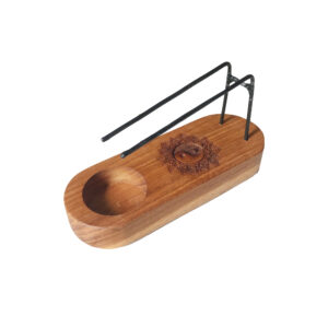 Small Palo Santo Heater - Teak Wood - Yin & Yang Design  (PSH-10)